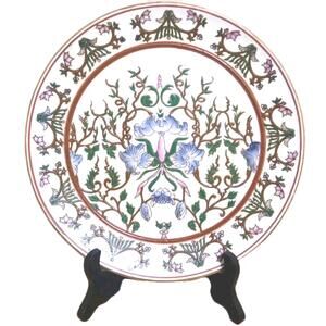 Tongzhi Chinese Porcelain Plate-10” Floral Design Not For Food, Decorative Only